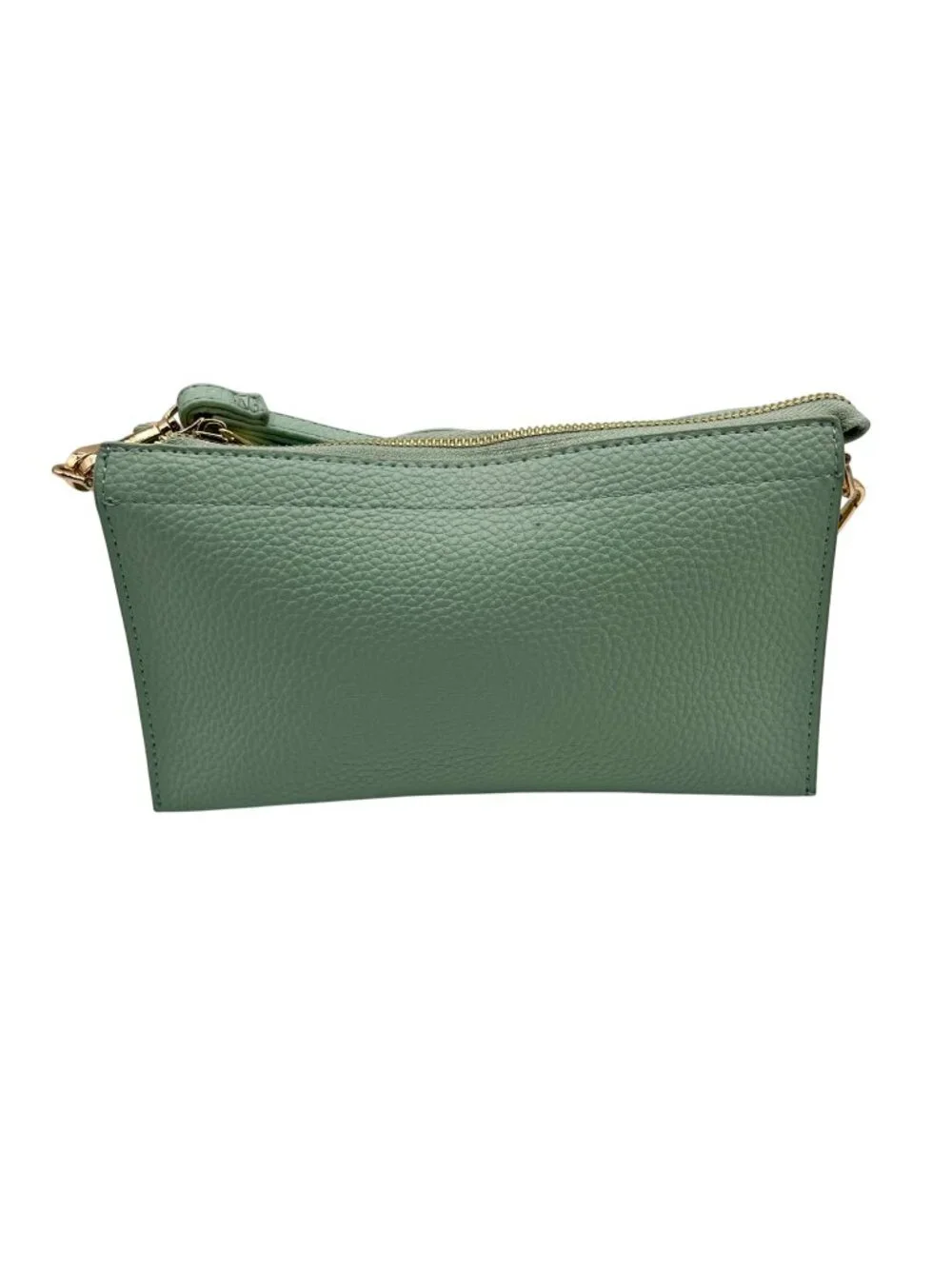 Unbranded Light Mint Pebbled FauxLeather Reversible Wristlet